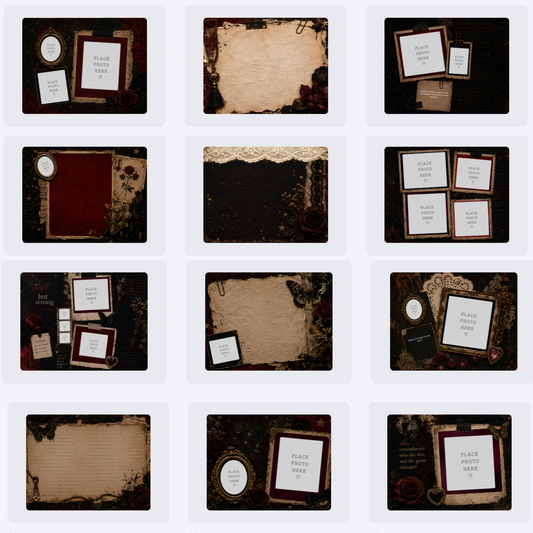 Untamed Feminine Digital Scrapbook Canva Template