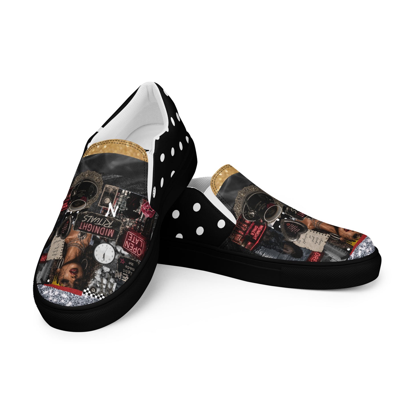 Midnight Rituals Slip-On Canvas Shoes