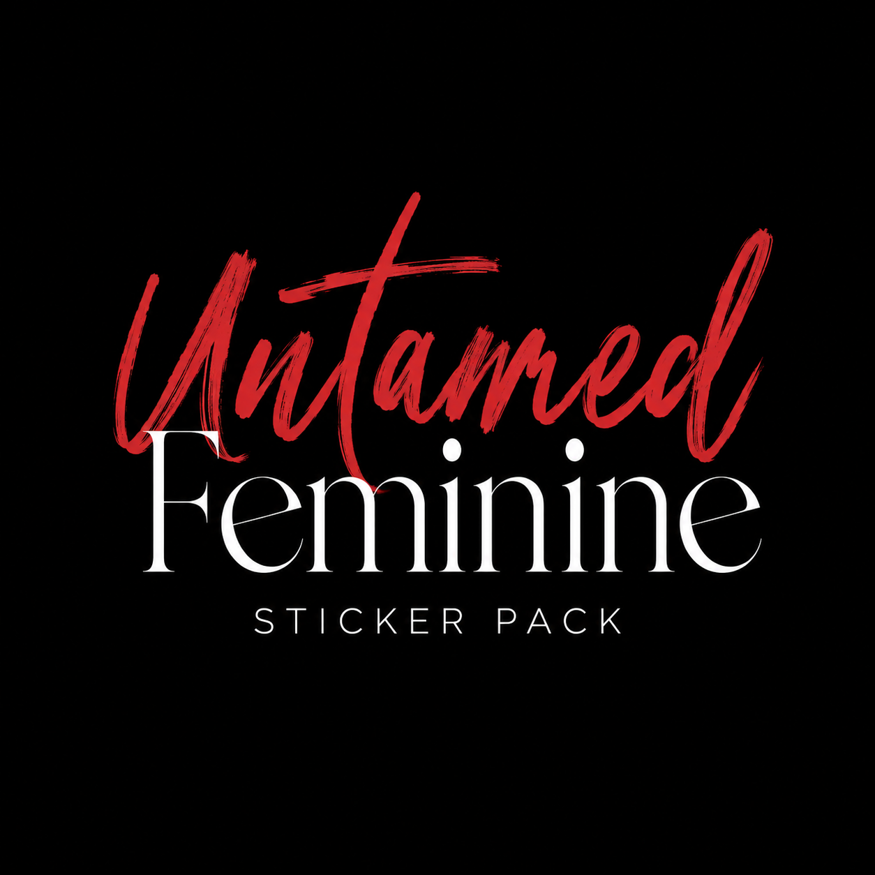Untamed Feminine Digital Sticker Pack
