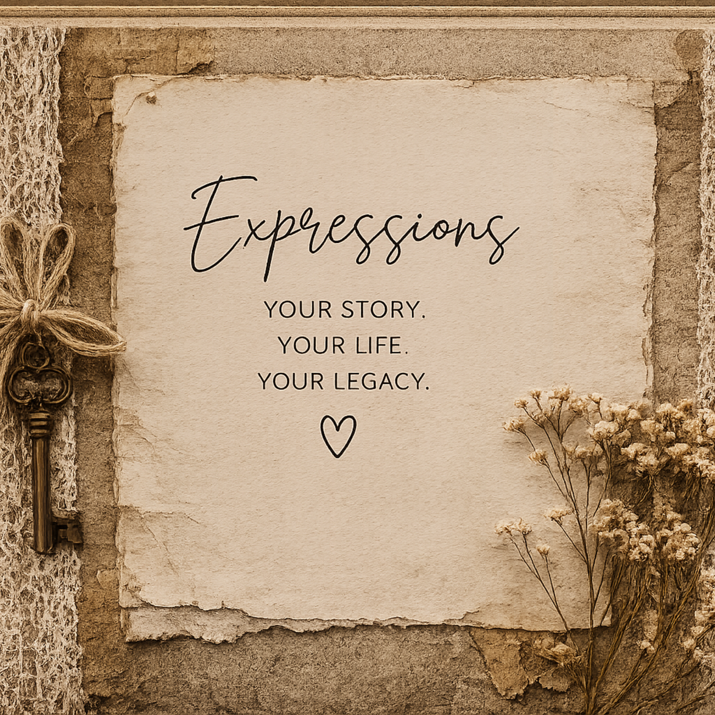 Expressions Vintage Digital Journal Scrapbook Canva Template