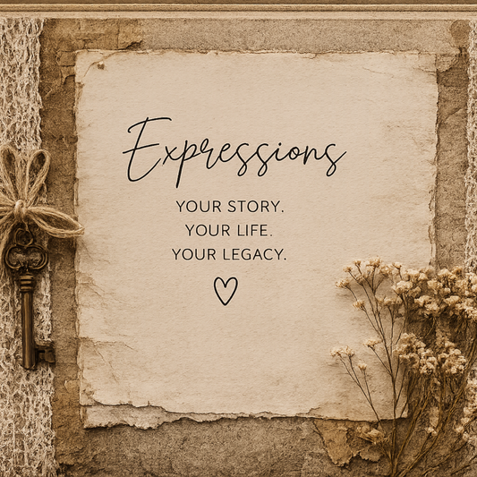 Expressions Vintage Digital Journal Scrapbook Canva Template