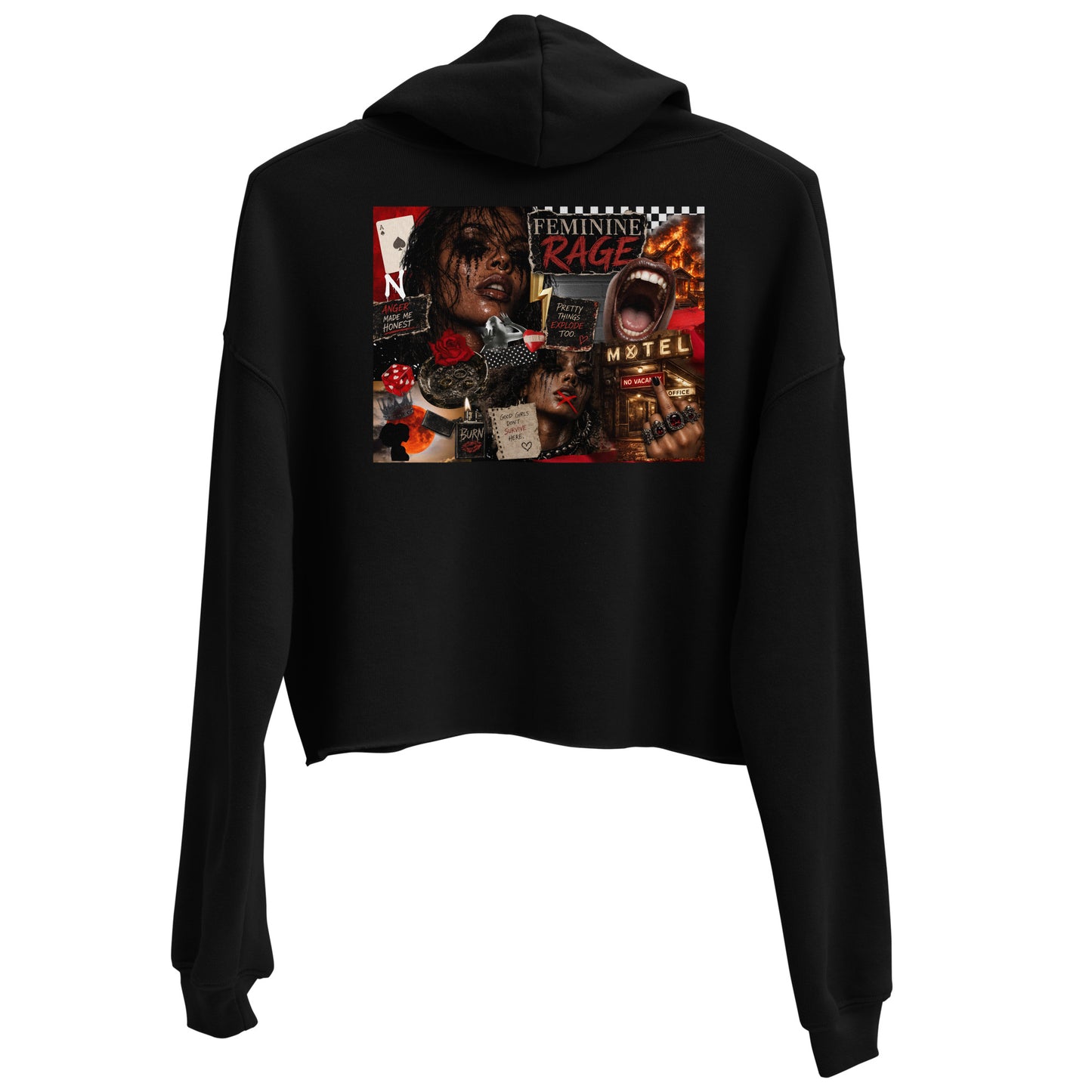 Feminine Rage Crop Hoodie