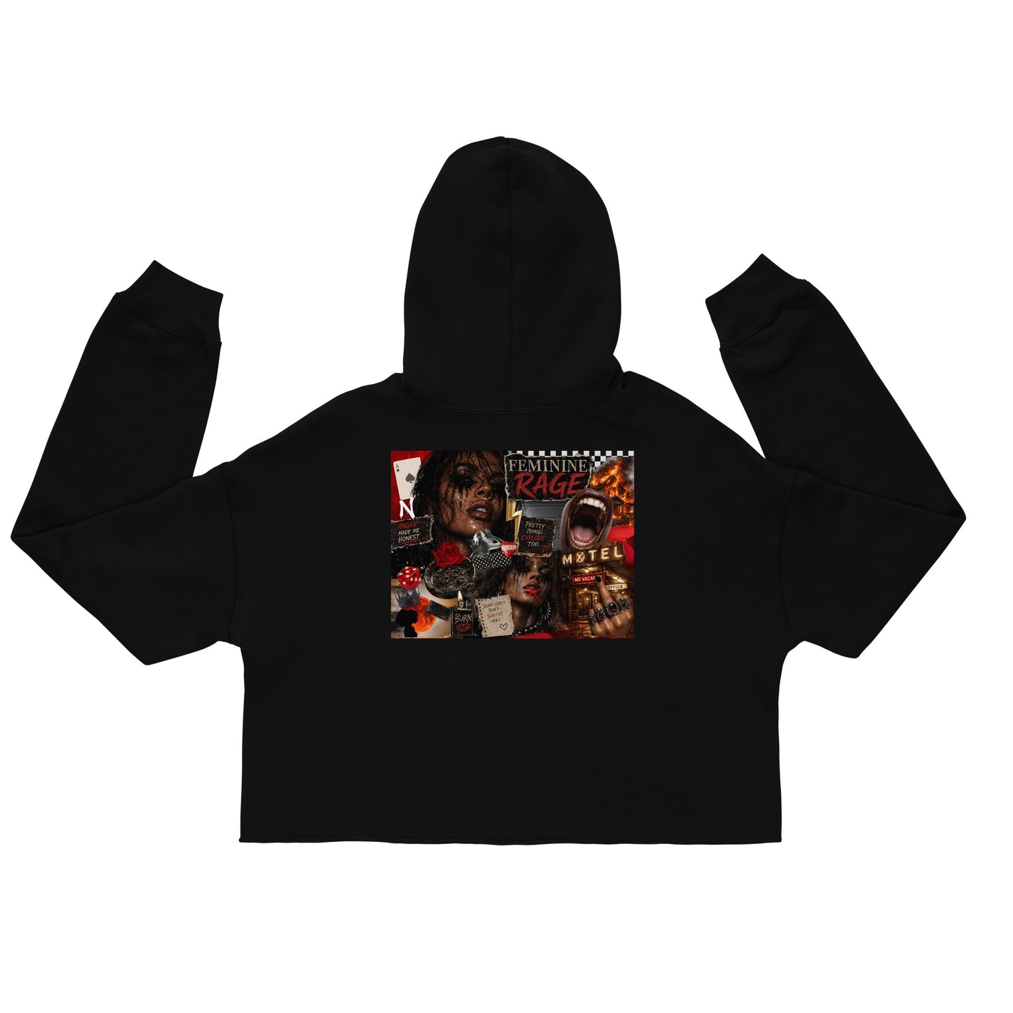 Feminine Rage Crop Hoodie