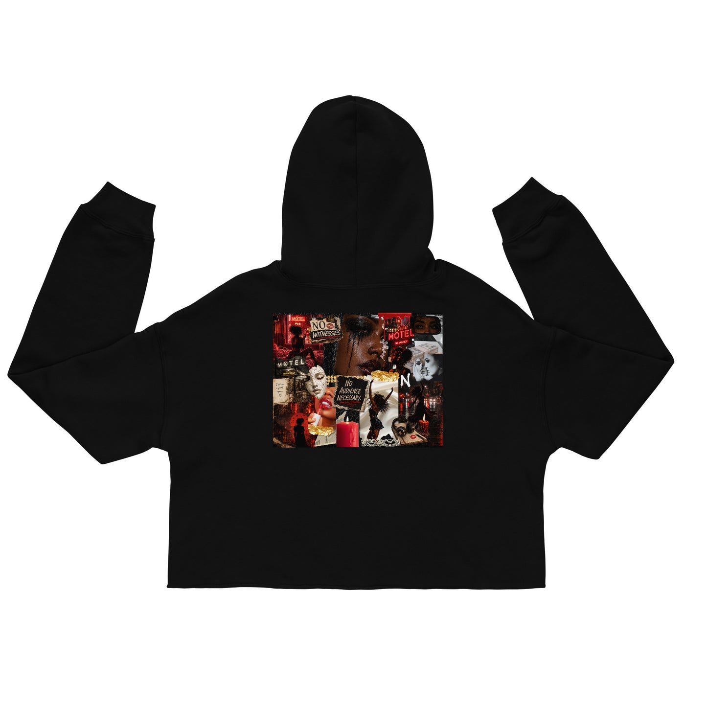 No Witnesses Needed Crop Hoodie
