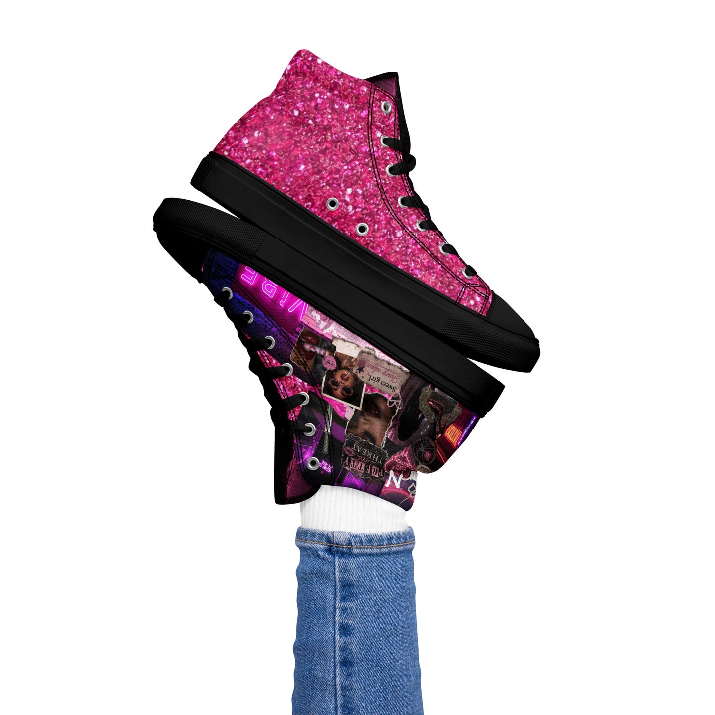 Pretty Little Threat High Top Canvas Shoe