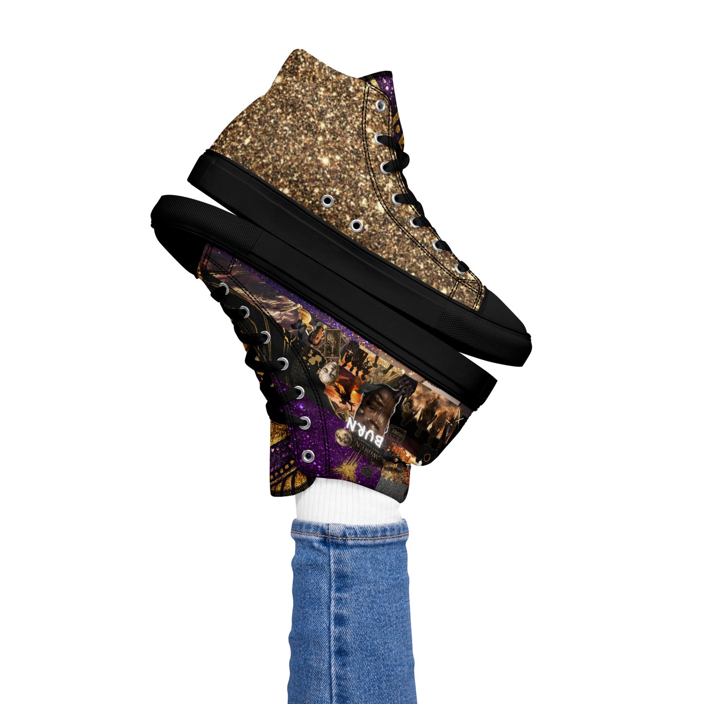 They Couldn't Burn High Top Canvas Shoe