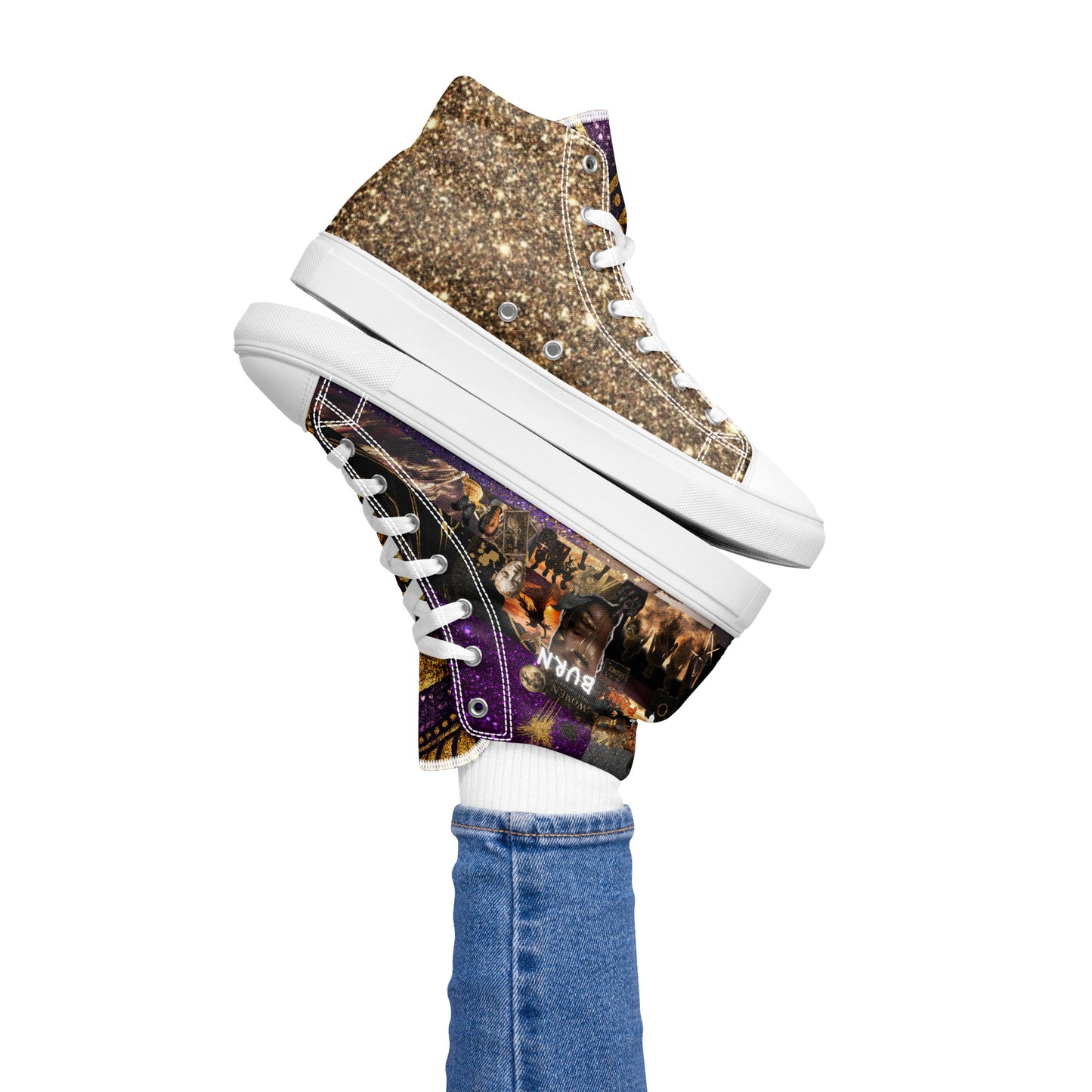 They Couldn't Burn High Top Canvas Shoe