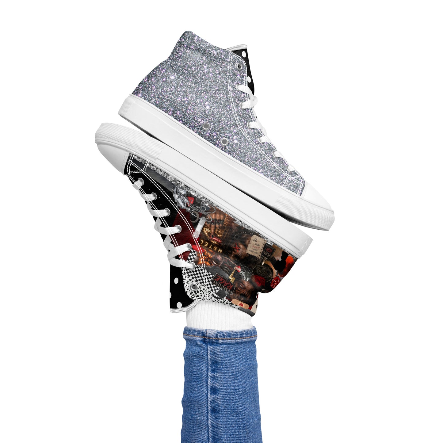 Feminine Rage High Top Canvas Shoe