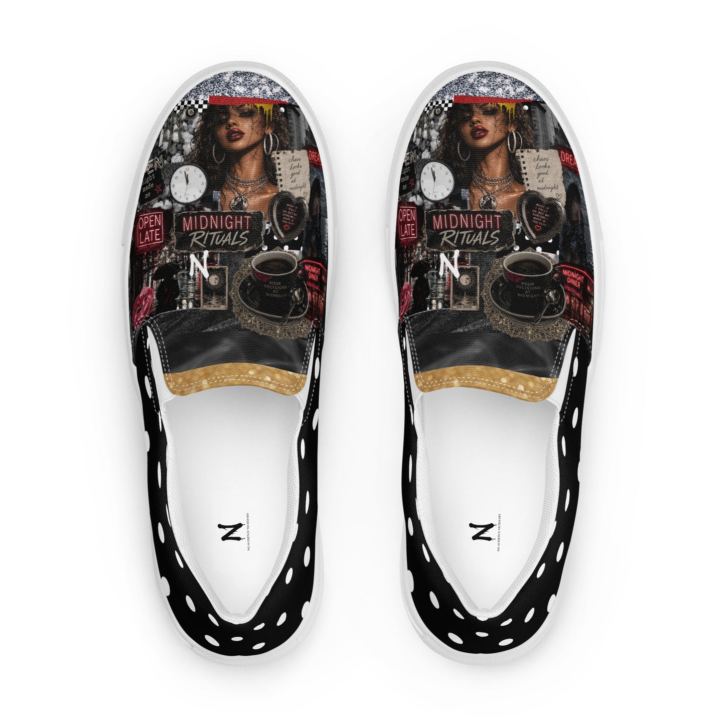 Midnight Rituals Slip-On Canvas Shoes