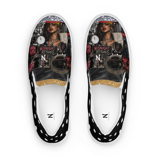 Midnight Rituals Slip-On Canvas Shoes